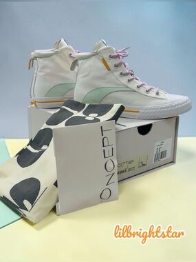 🆕👟 Oncept Botega High Top Canvas Sneakers 8.5 NWT